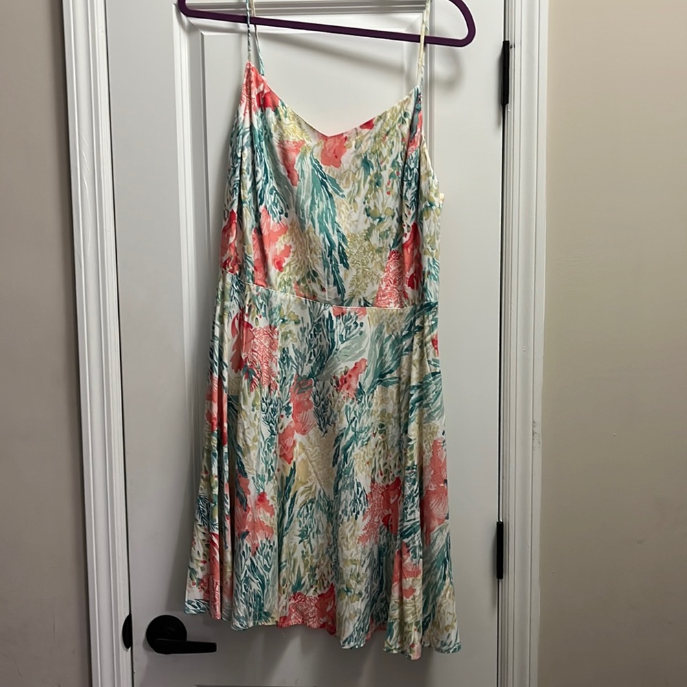 Flare fit, floral Old Navy dress